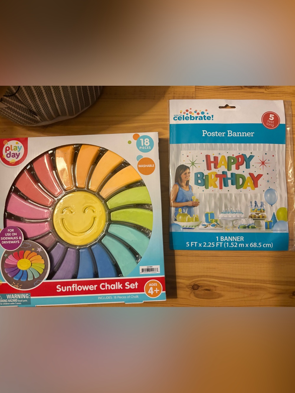 Sunflower Chalk Set and birthday banner - Multicolor